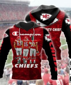 NFL Kansas City Chiefs Champion Travis Kelce Patrick Mahomes Tyreek Hill Signatures Sweatshirt GTS005576