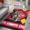 NFL Kansas City Chiefs Halloween Rockabilly Skeleton Elvis PREMIUM Rectangle Area Rug Size S M L NEW052810