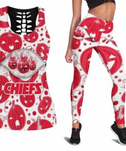 Kansas City Chiefs Halloween Pumpkin And The Eye Limited Edition All Over Print Combo Leggings Tank Top S-5xl Nla022010