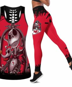 Kansas City Chiefs Halloween Jack Skellington Edition All Over Print Combo Leggings Tank Top S-5xl Nla023810