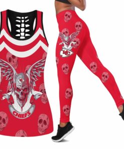 Kansas City Chiefs Death Skull With Wings Halloween Limited Edition All Over Print Combo Leggings Tank Top S-5xl Nla025610