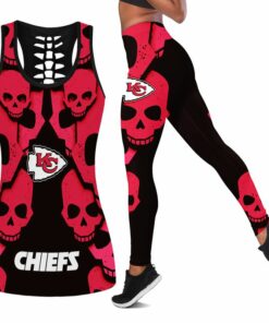 Kansas City Chiefs Halloween Skull Limited Edition All Over Print Combo Leggings Tank Top S-5xl Nla028110