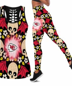 Kansas City Chiefs Halloween Skull Bat Limited Edition All Over Print Combo Leggings Tank Top S-5xl Nla028710