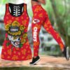 Kansas City Chiefs Skull Limited Edition All Over Print Leggings Tank Top Combo Legging Tanktop S-5xl Nla070110