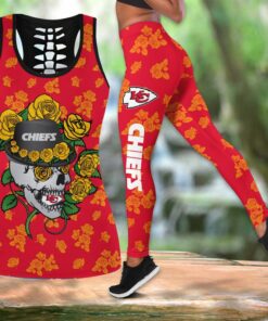 Kansas City Chiefs Skull Limited Edition All Over Print Leggings Tank Top Combo Legging Tanktop S-5xl Nla070110