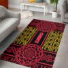 NFL Kansas City Chiefs Flower Retro Pattern PREMIUM Area Rug Size S M L NLA052610