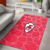 NFL Kansas City Chiefs Peacock Feathers Pattern PREMIUM Area Rug