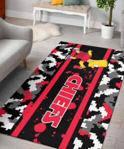 NFL Kansas City Chiefs Simpson Camo Pattern PREMIUM Area Rug Size S M L NLA053510