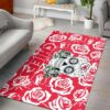NFL Kansas City Chiefs Skull and Rose Pattern PREMIUM Area Rug