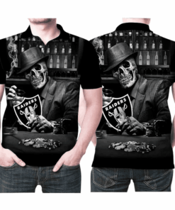 Art Skull Casino Pokers Kansas City Chiefs Logo 3D Polo Shirt