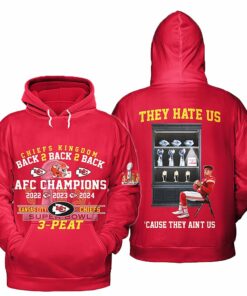Chiefs Back 2 Back 2 Back AFC Super Bowl Champions 3-Peat Hoodie