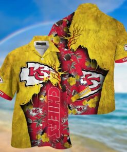 Chiefs Floral Explosion Tropical Hawaiian Shirt