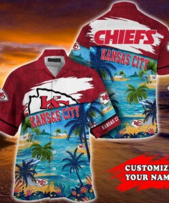Chiefs Ocean Breeze Customizable Hawaiian Shirt
