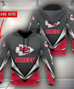 Customizable Chiefs Vector Emblem 3D Hoodie