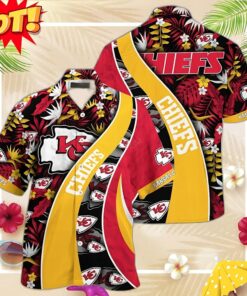 Island Chiefs Black and Yellow Hawaiian Shirt
