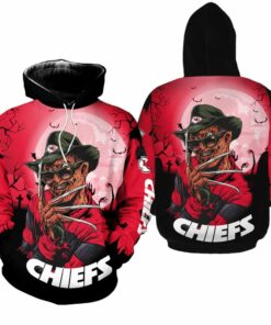 Kansas City Chiefs A Nightmare On Elm Street Halloween Hoodie Zip Up Hoodie Fleece Nla024610