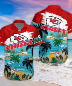 Kansas City Chiefs Beach Breeze With Coconut Tree Hawaiian Shirt