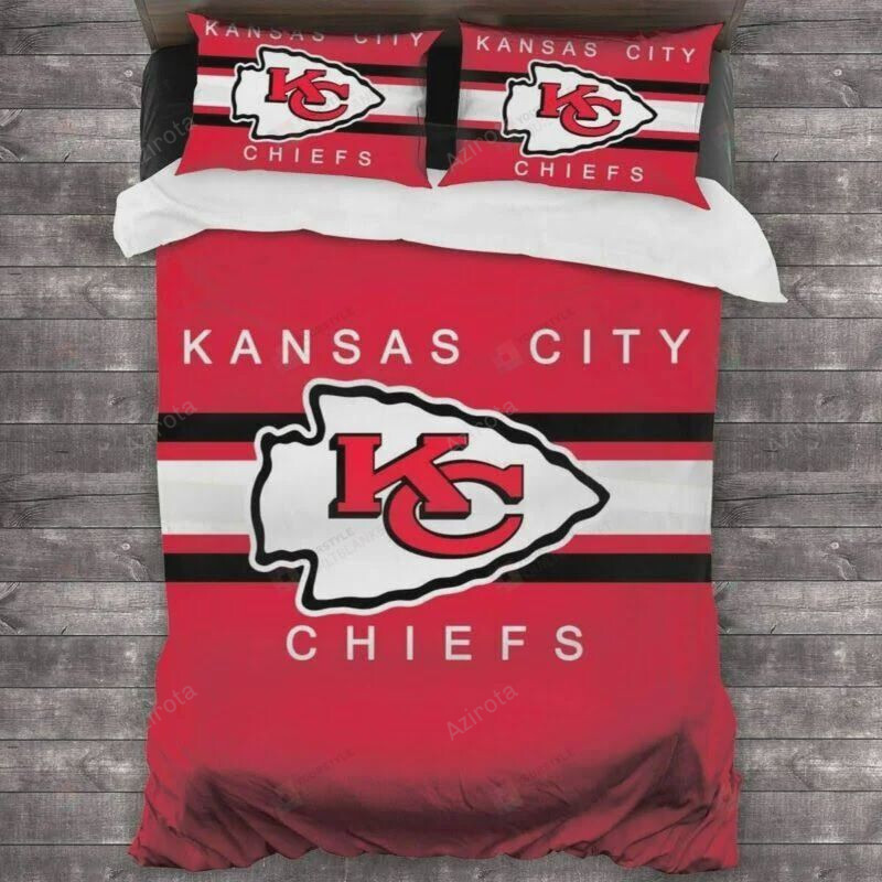 Kansas City Chiefs Bold Stripe Logo Bedding Set