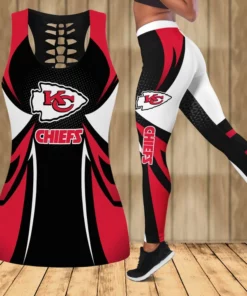 Kansas City Chiefs Bold Stripes Leggings and Tank Top