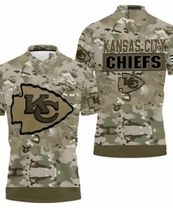 Kansas City Chiefs Camouflage Honor 3D Polo Shirt