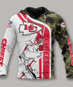 Kansas City Chiefs Camouflage Player 3D Hoodie