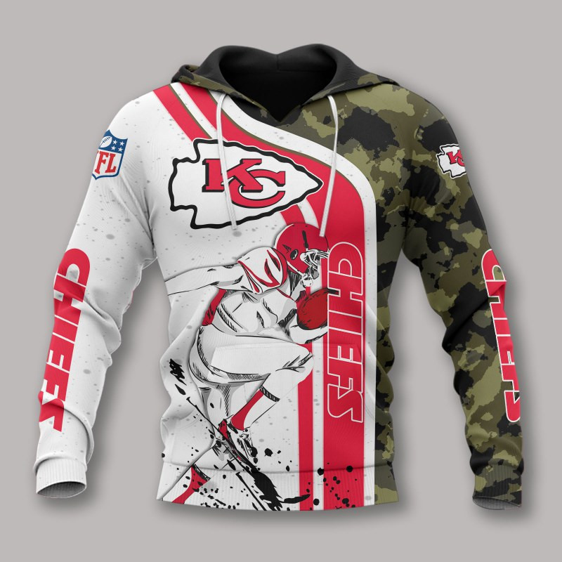 Kansas City Chiefs Camouflage Player 3D Shirt - Image 4