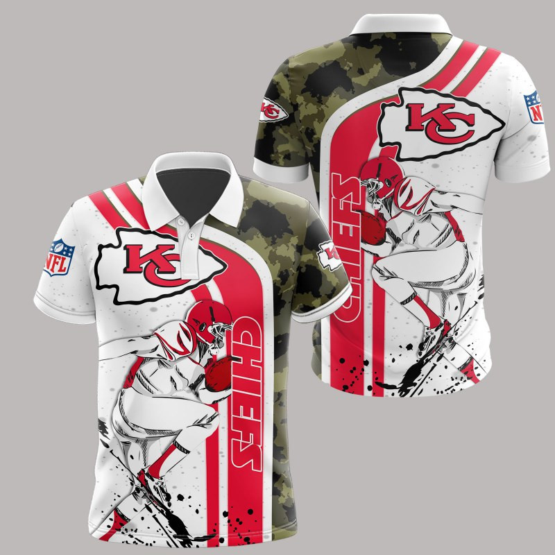 Kansas City Chiefs Camouflage Player 3D Shirt - Image 2