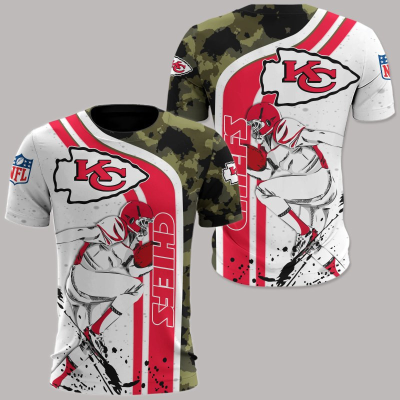 Kansas City Chiefs Camouflage Player 3D Shirt