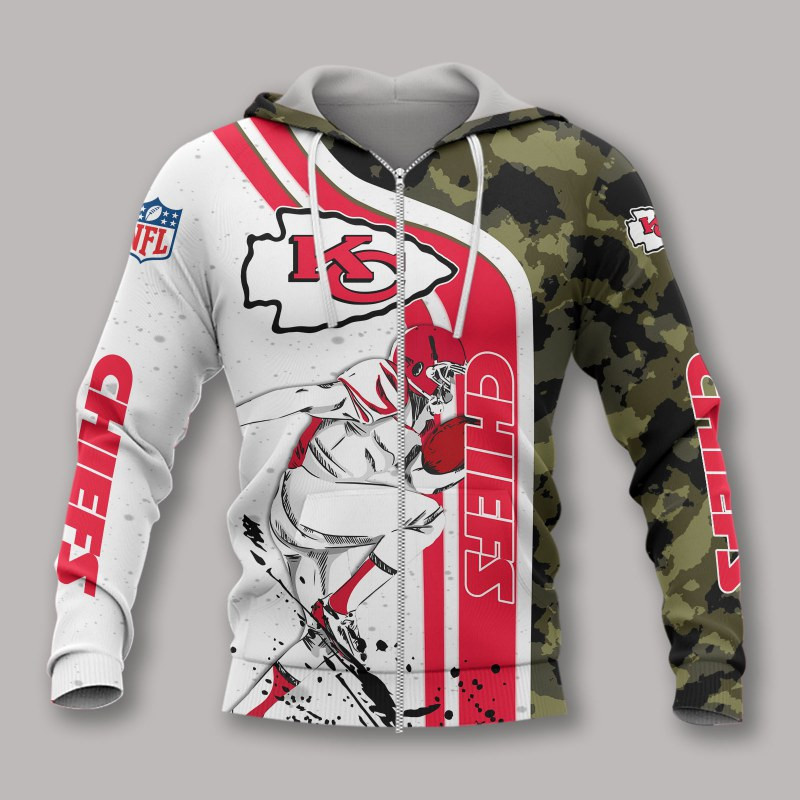 Kansas City Chiefs Camouflage Player 3D Shirt - Image 6