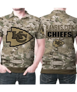 Kansas City Chiefs Camouflage Valor 3D Polo Shirt