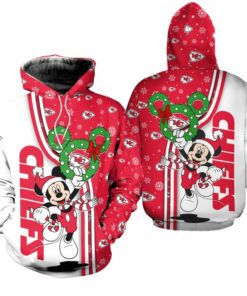 Kansas City Chiefs Christmas Mckey Hoodie Zip Hoodie Fleece Zip Hoodie S-5xl New061110