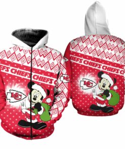 Kansas City Chiefs Christmas Mickey Limited Edition Unisex Hoodie Zip Up Hoodie Nla029410