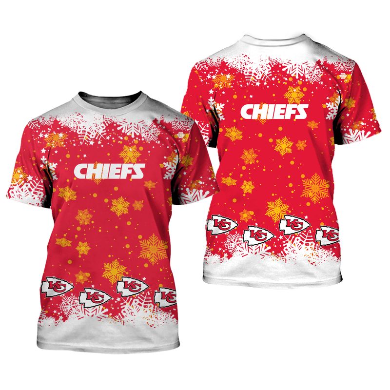Kansas City Chiefs Christmas Pattern Limited Edition Unisex T-Shirts Nla034210