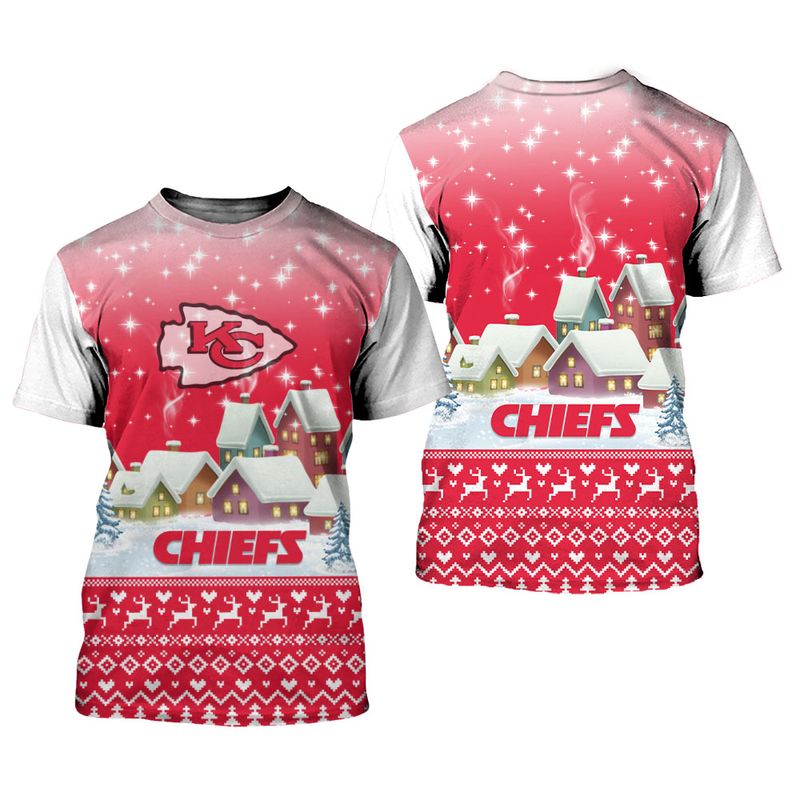 Kansas City Chiefs Christmas Pattern Limited Edition Unisex T-Shirts Nla038110