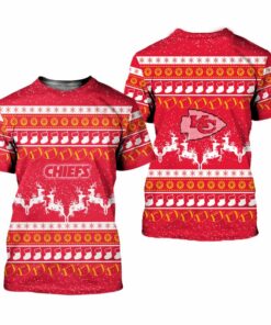 Kansas City Chiefs Christmas Pattern Limited Edition Unisex T-Shirts Nla038410