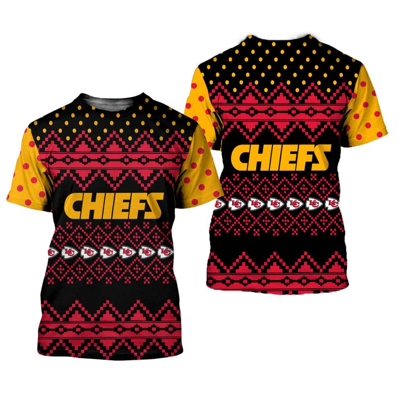 Kansas City Chiefs Christmas Pattern Limited Edition Unisex T-Shirts Nla039910
