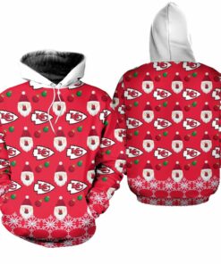 Kansas City Chiefs Christmas Pattern Santa Clause Hoodie Zip Up Hoodie Nla033710
