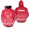 Kansas City Chiefs Christmas Reindeer Hoodie Zip Hoodie Fleece Zip Hoodie S-5xl New055610