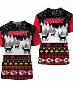 Kansas City Chiefs Christmas Reindeer Limited Edition Unisex T-Shirts Nla036010