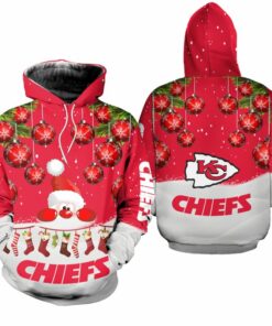 Kansas City Chiefs Christmas Santa Hoodie Zip Up Hoodie Nla030910