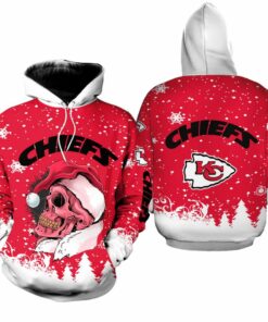 Kansas City Chiefs Christmas Skull Hoodie Zip Up Hoodie Nla032710