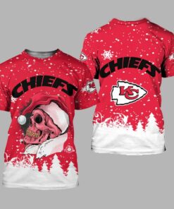 Kansas City Chiefs Christmas Skull Limited Edition Unisex T-Shirts Nla032710