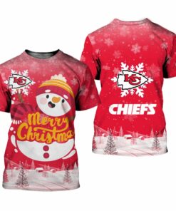Kansas City Chiefs Christmas Snowman Limited Edition Unisex T-Shirts Nla036310