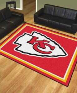 Kansas City Chiefs Classic Logo Border Area Rug