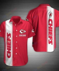 Kansas City Chiefs Classic Stripe Red White Hawaiian Shirt
