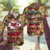 Kansas City Chiefs Colorful Flower Palm Leaf Hawaiian Shirt