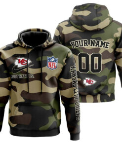 Kansas City Chiefs Combat Camo Custom Hoodie