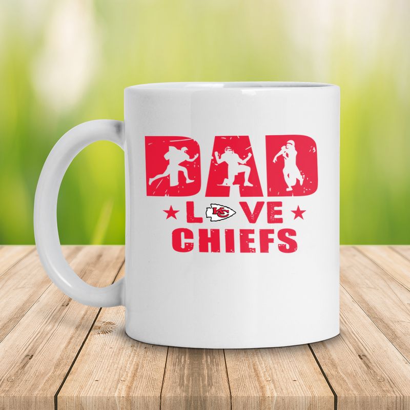 Kansas City Chiefs Dad Love Best Gift For Father's Day Mug - Image 2