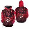 Kansas City Chiefs Death Halloween Skull Hoodie Zip Up Hoodie Nla022510