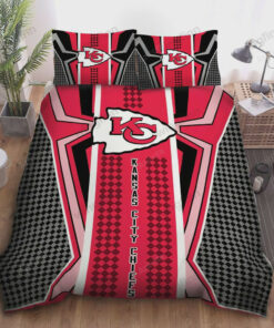 Kansas City Chiefs Diamond Grid Bedding Set